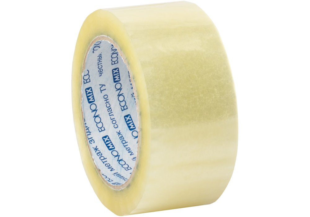 Стрічка клейка пакувальна (скотч) Economix, прозора, 48мм*100м E40815